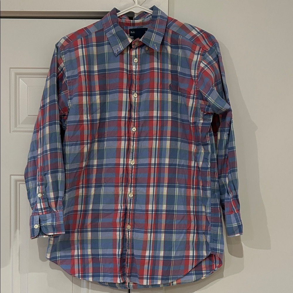 Ralph Lauren Blue and Red Plaid Shirt